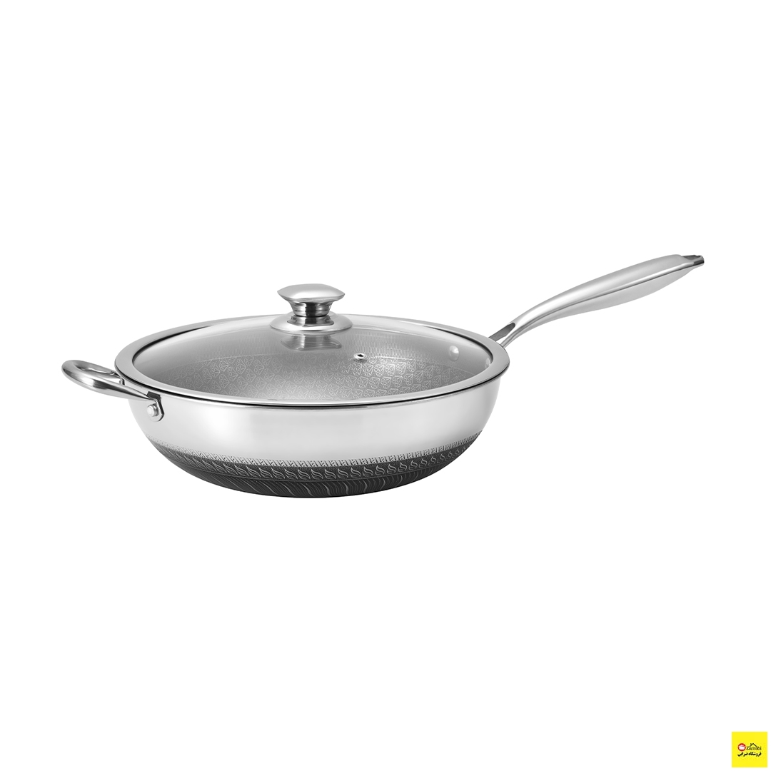 تابه ووک دودسته (28cm)مدل bm627